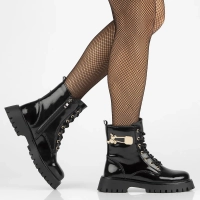 Leather boots Filippo DBT6428/24 BK black