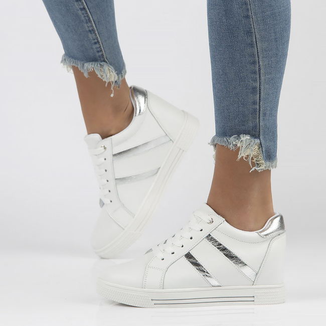 Leather Sneakers Filippo DP3549/22 WH white