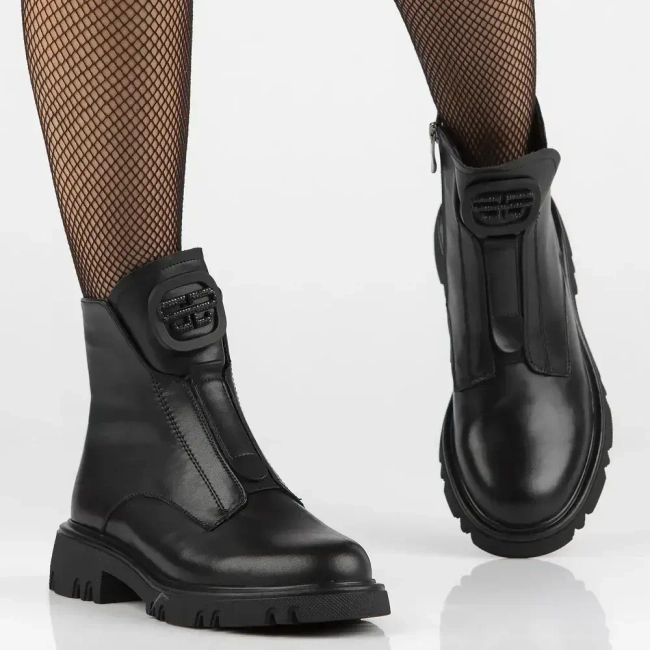 Leather ankle boots Filippo DBT6577/24 BK black