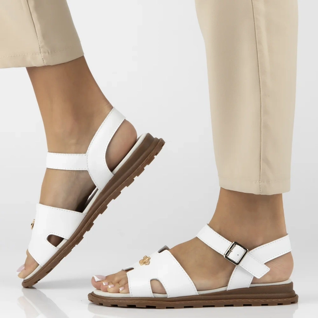 Leather sandals Filippo DS7031/25 WH white