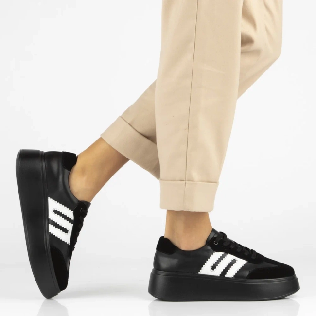 Leather sneakers Filippo DP7289/25 BK black