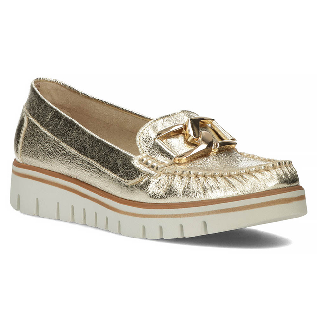 Leather loafers Filippo 10134 gold