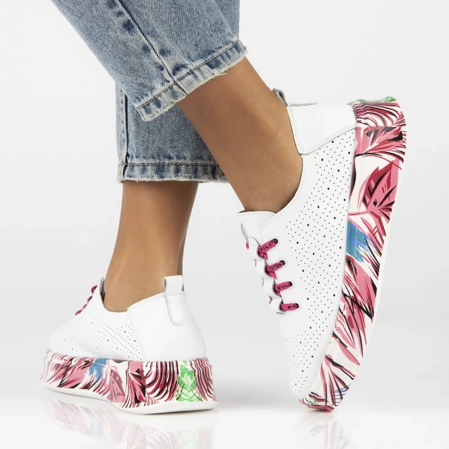 Leather shoes Filippo DP6698/25 WH FH white