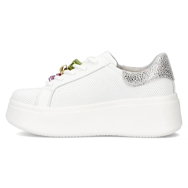 Skórzane sneakersy Filippo DP6793/25 WH białe