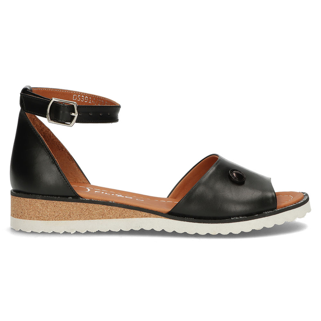 Leather sandals Filippo DS3914/22 BK black