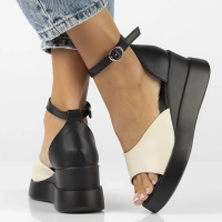 Leather sandals Filippo DS6075/24 BK BE black