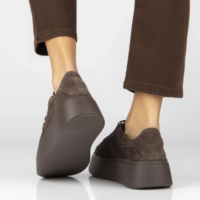 Skórzane sneakersy Filippo DP6058/26 D BR brązowe