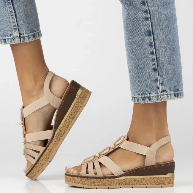 Sandals Rieker 63778-31 pink