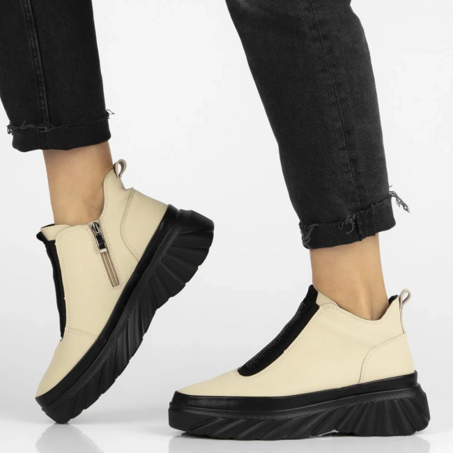 Leather ankle boots Filippo DBT7426/25 BE beige