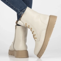 Rieker leather ankle boots 70404-80 cream