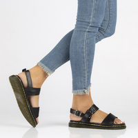 Skórzane sandały Filippo DS2040/22 BK czarne