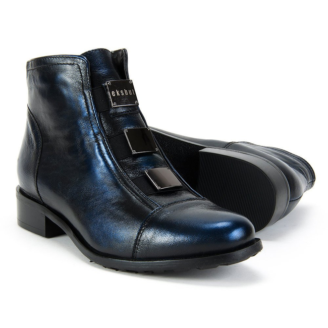 Ankle boots EKSBUT 65-3558-F63-1G black/blue