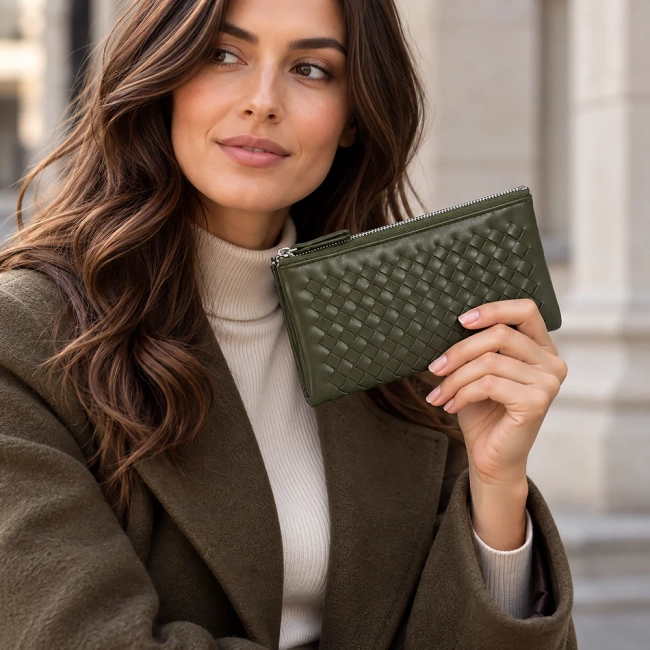 Dark green wallet Rubicon