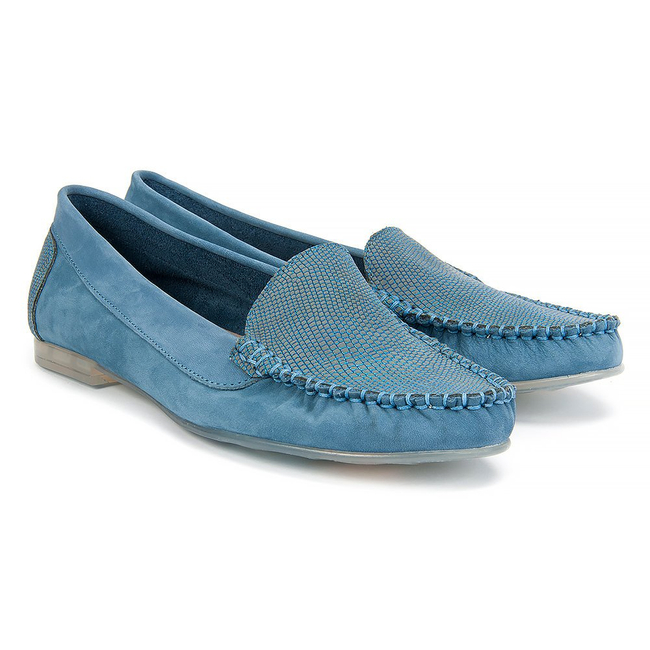 Mokasyny LEMAR 10016 N.Jeans+Rom. Popiel Niebieski