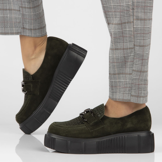 Leather shoes Filippo 20101 W olive