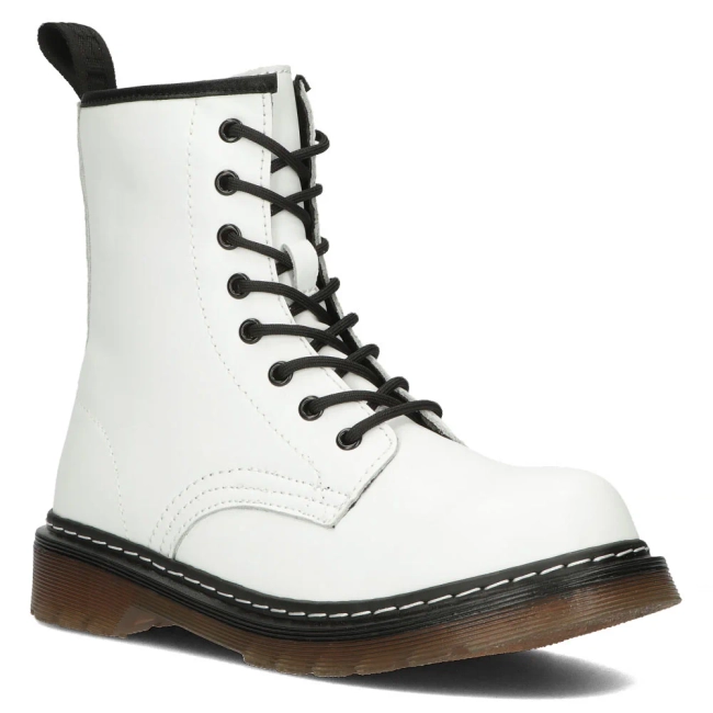 Skórzane glany Filippo GL429/23 WH białe