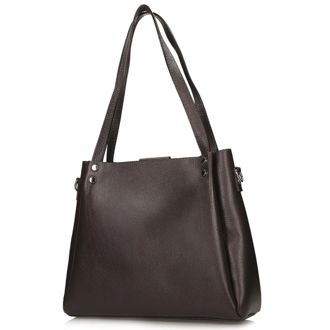 Leather handbag Toscanio G123 brown