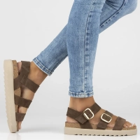 Skórzane sandały Yokono TUNEZ-127 SERRAJE LODO brązowe