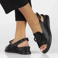 Leather sandals Filippo DS6069/25 BK black