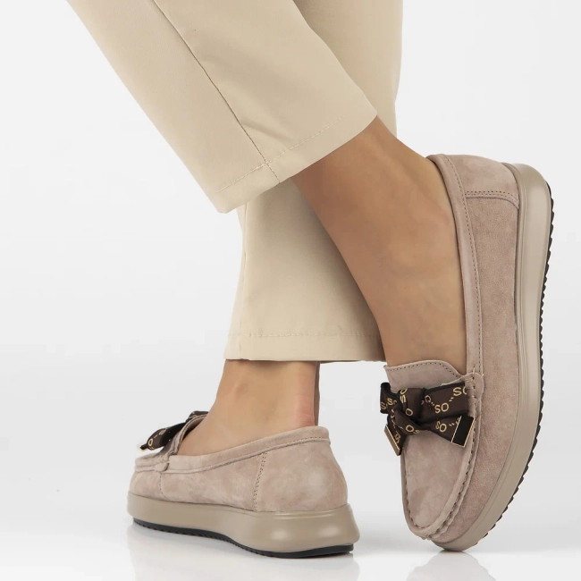 Leather loafers Filippo DP6457/26 BE beige