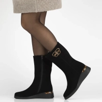 Leather boots Filippo DBT7207/25 BK black