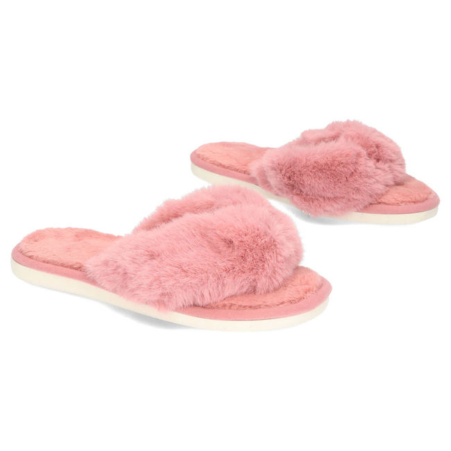 Slippers fur flip-flops pink