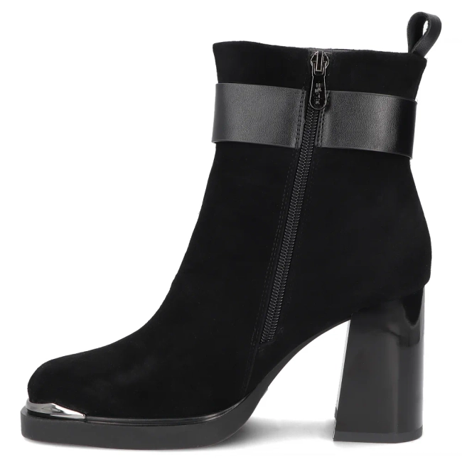 Leather ankle boots Filippo DBT8014/26 BK SU black