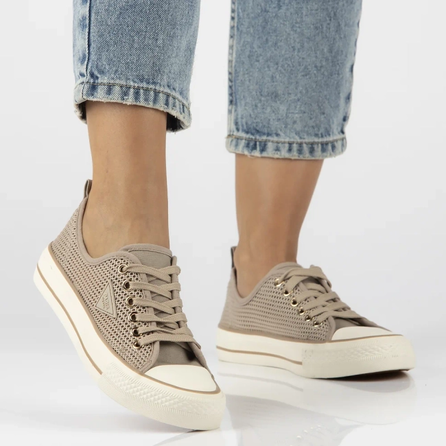 Trampki beige up slim QY838-63 khaki