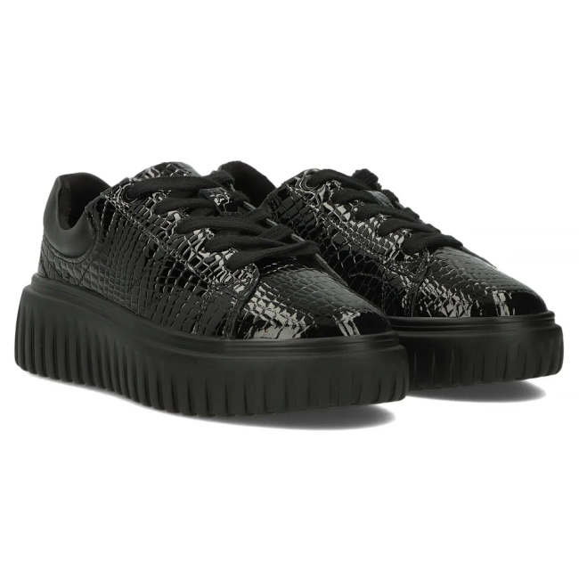 Skórzane sneakersy Filippo DP6766/25 BK czarne