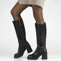 Leather boots Filippo DKZ7235/25 BK black