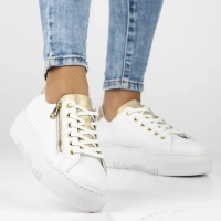 Leather sneakers Rieker M1921-80 white