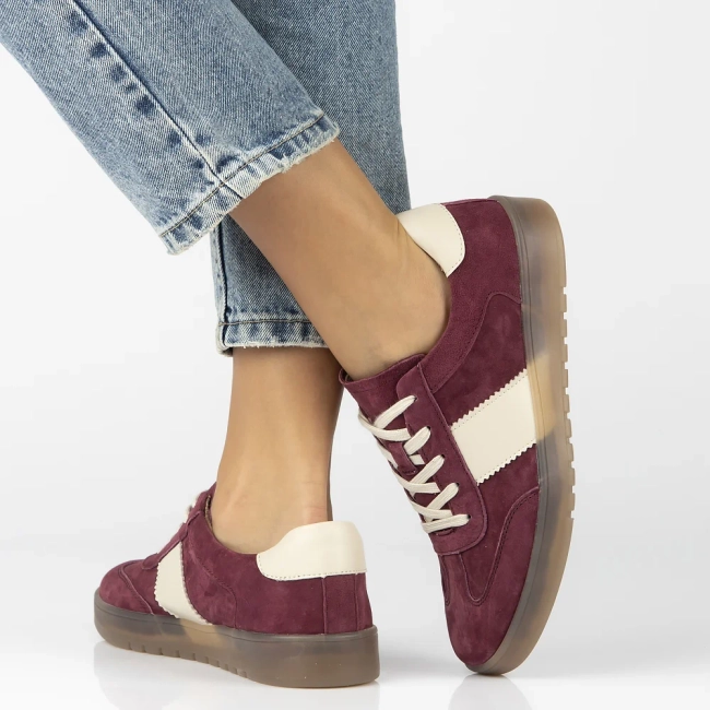Leather sneakers Filippo DP6770/25 BG burgundy