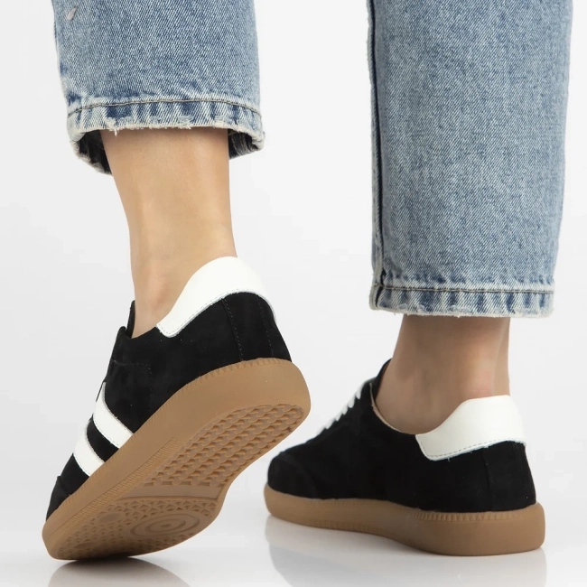 Leather sneakers Filippo DP6741/25 BK black