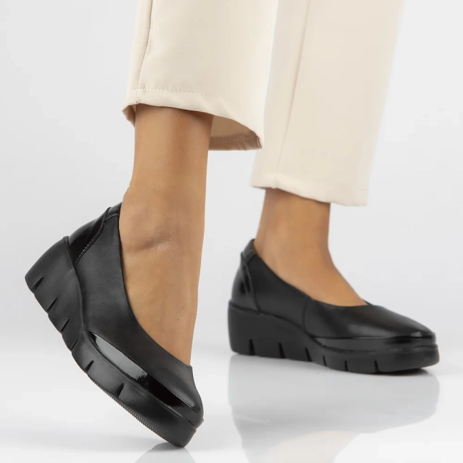 Leather shoes DP6162/24 BK black