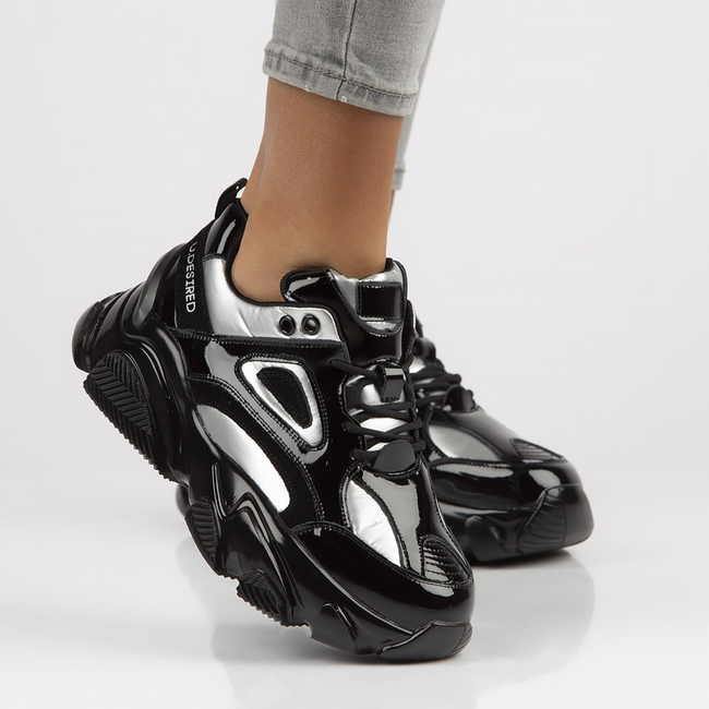 Skórzane Sneakersy Filippo BJ1848-SP srebrne