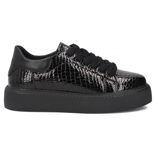 Leather sneakers Filippo DP6119/26 BK CR black