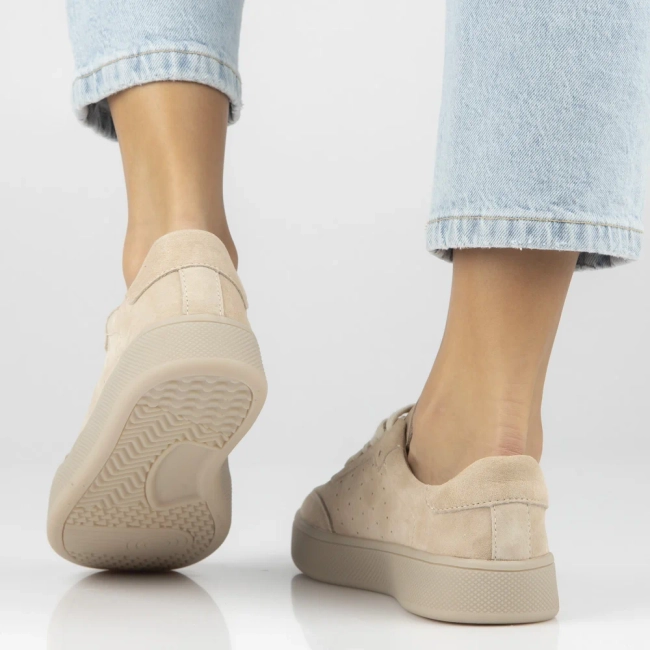 Leather sneakers Filippo DP7524/26 BE beige