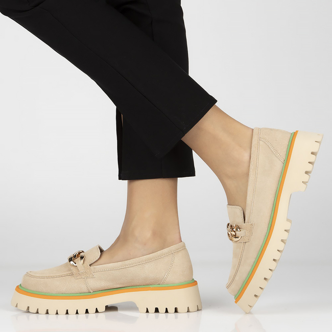 Leather shoes Filippo DP4589/23 BE beige