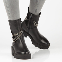 Leather ankle boots Simen 4455A Black