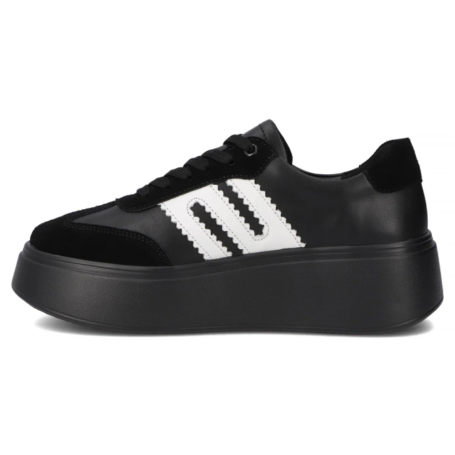 Leather sneakers Filippo DP7289/25 BK black