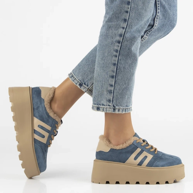 Leather sneakers Filippo DP7110/25 BL blue