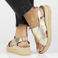 Leather sandals Filippo 40339 gold