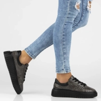 Skórzane sneakersy Filippo DP6766/25 GR szare