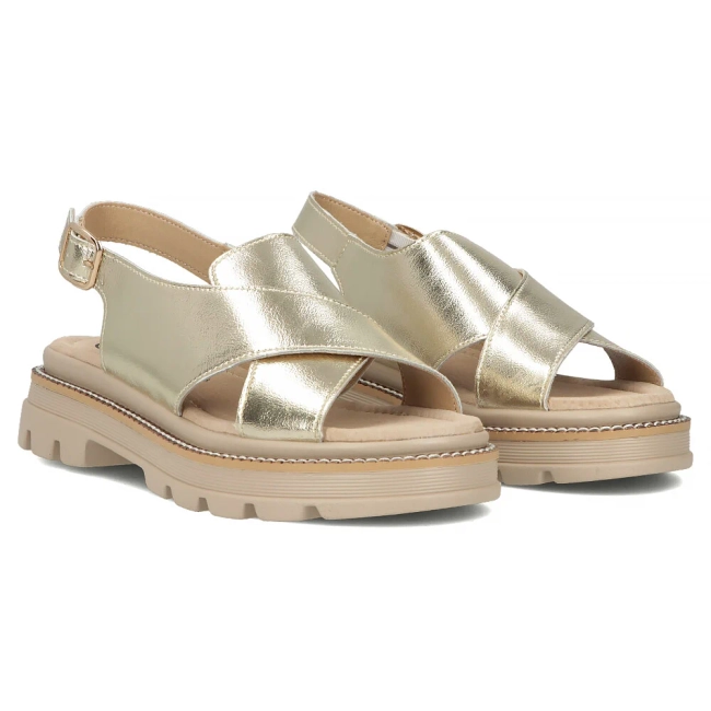 Leather sandals Filippo DS7047/25 GO gold