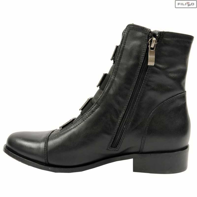 Botki GINA PIACCI 64-3520-155-1g czarny lico 8019494