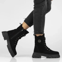 Leather boots Filippo DBT6443/24 BK black