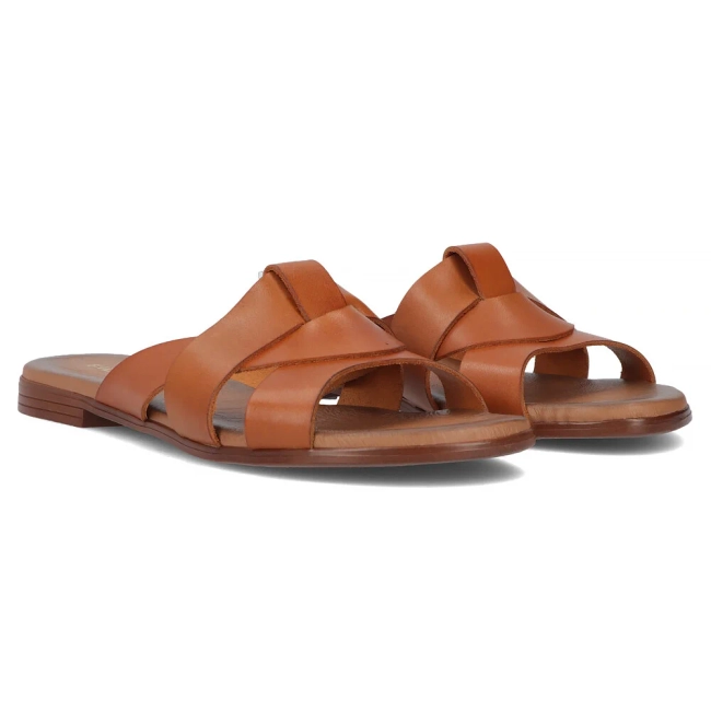 Leather flip-flops Filippo 40387 brown