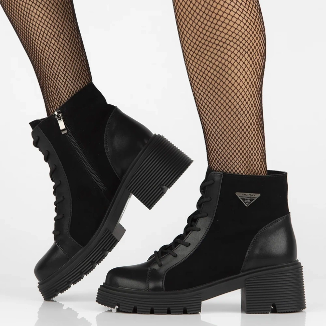 Leather ankle boots Filippo DBT6495/24 BK black