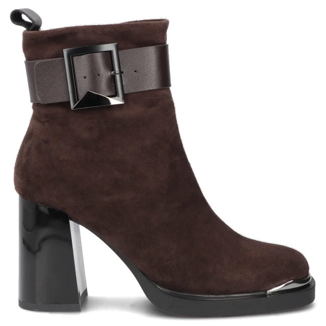 Leather heeled ankle boots Filippo DBT8014/26 BR SU brown