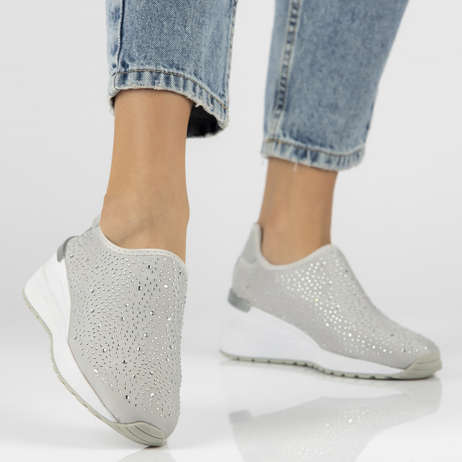 Leather sneakers Filippo DP2001/21 GR gray